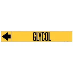 BRADY Pipe Marker Glycol Yellow & Black for 1-1/2 to 2 inch Outer Diameter Pipe, 8CF75 Pack of 25 Pcs)-image-13