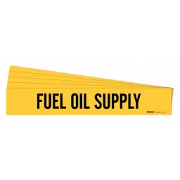 BRADY Pipe Marker Fuel Oil Supply Yellow & Black for 2-1/2 to 7-7/8 inch Outer Diameter Pipe, 781XT3 (Pack of 5 Pcs)-image-60