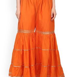 SRISARAS Women Regular Fit Mid-Rise Pleated Cotton Trousers-image-93
