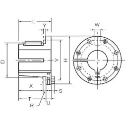 Mitsuboshi Type 1 W1 Bushing for Max Star Wedge Pulley 100 mm, W1-N-100-image-96