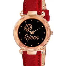Miss Perfect Women Embellished Dial & Leather Textured Straps Analogue Watch QE75-picture-42