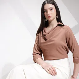her by invictus Cowl Neck Twisted Top-image-59