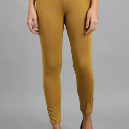 W Mustard Regular Fit Leggings-image-29