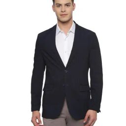 Van Heusen Navy Striped Blazer-image-113