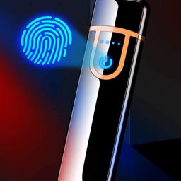 Drumstone [𝟏𝟐 𝐘𝐞𝐚𝐫 𝐖𝐚𝐫𝐫𝐚𝐧𝐭𝐲] Mini Slim Electronic Touch Sensor Metal Lighter - USB Rechargeable, Windproof Flameless Lighter with Cap for Smoking and Straight Touch Activation image 2