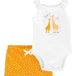 Carter's 2-Piece Giraffe Onesie & Short Set - Yellow-image-69