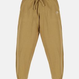 Kiddopanti Unisex Solid Track Pant - Khaki Brown-image-98