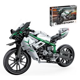 Elecart Tech-Storm DIY Motorcycle Model Building Kit - 600 Pieces-13