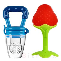 BitFeex silicone food fruit nibbler with extra mesh soft pacifier feeder teether for 6-12 months infant baby elegant bpa free-pack of 2pcs-Color may vary-11