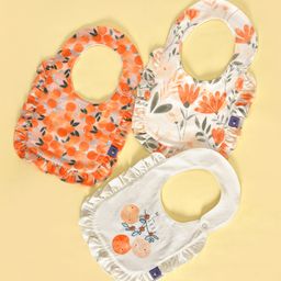 Mi Arcus Printed Toddler Bib Pack of 3 Cream & Peach-image-17