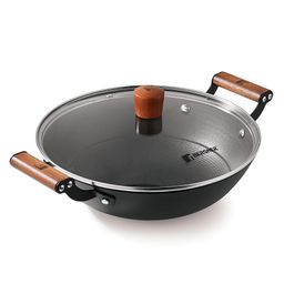Bergner Odin 20cm Iron Kadai/Kadhai with Glass Lid, 1.4 L-27