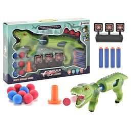 Sanjary dinosaur soft bullet gun 9 bullets interesting aerodynamic soft foam bullet gun toy children color design may vary-26
