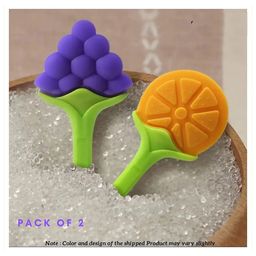 Numum Silicone BPA Free Natural Organic Freezer Safe Teethers Soft & Textured Pack of 2 - (Fruit teether) Multicolor( Color and design may vary)-27