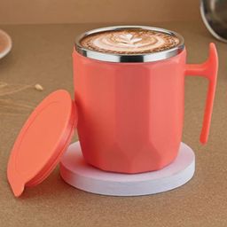 Paper Moon Stainless Steel Travel Tea Coffee Mug with Lid Set, 450 ml, 1pc - Color May Vary-image-77