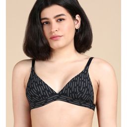 &Circus Modal Knit Leaves Printed Adjustable Maternity Bra - Black-image-42