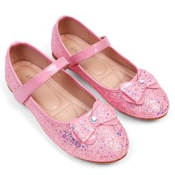 Pine Kids Velcro Closure Ballerina with Bow Applique - Purple-picture-38