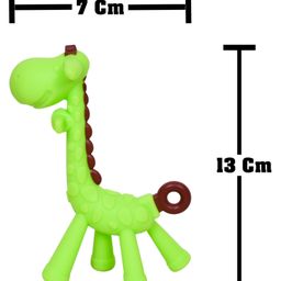 Kritiu Silicone Combo Of Giraffe Shape & Rattle Handle Teethers - Multicolor image 2