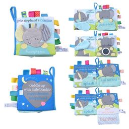 Adore Little Baby Adventure Cloth Toy Books for Babies with Squeaky Sounds & Interactive Characters- Little Grey Elephant image 2