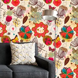 ArtzFolio Printed UV-Resistant Anti-Bacterial Floral PatternPeel & Stick Wallpaper-image-69