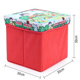 Babyhug  Foldable Storage Box With Lid Music Theme  - Red image 3