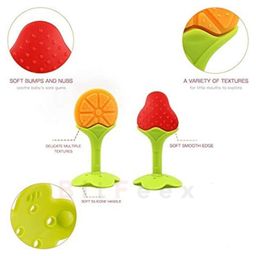 BitFeex silicone food fruit nibbler with extra mesh soft pacifier feeder teether for 6-12 months infant baby elegant bpa free-pack of 2pcs-Color may vary image 3