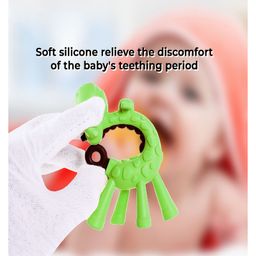 Kritiu Silicone Combo Of Giraffe Shape & Rattle Handle Teethers - Multicolor image 4