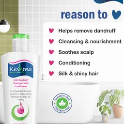 Keshma Set Of 2 Anti Dandruff Shampoo With Conditioner - 500 ml Each image 4