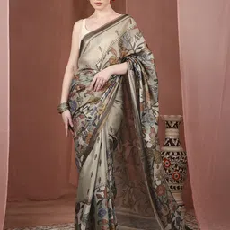 JUST FASHION Ethnic Motifs Printed Zari Saree-picture-56