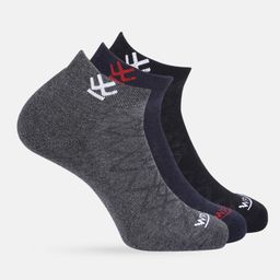 WROGN Unisex Pack of 3 Patterned Ankle Length Socks-14