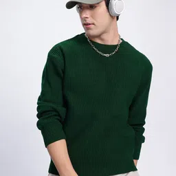 glitchez Soft Rebel Ribbed Drop-Shoulder Pullover-image-3