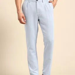 United Colors of Benetton Men Mid-Rise Relaxed Fit Cotton-Linen Trousers-image-31