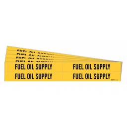 BRADY Vinyl Pipe Marker Fuel Oil Supply Yellow and Black 1-1/8 x 7 x 0.004 inch, 781XX0 (Pack of 5)-image-80