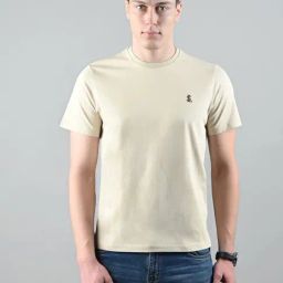 Louis Stitch Cream Cotton Logo T-Shirt-image-56