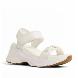 Aldo Women's CAMOMILLEA White Ankle Strap Wedges-36