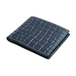Code by Lifestyle Blue Leather Textured Bi-Fold Wallet for Men-20