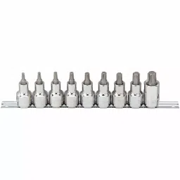 Westward Socket Bit Set Steel Socket Size 12.7 mm (1/2 Inch) Drive Size 1/2 in, 54TN47-18