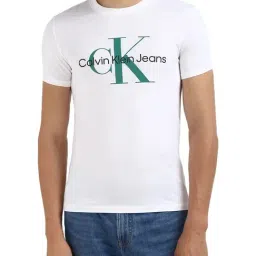 Calvin Klein Bright White Slim Fit Printed T-Shirt-picture-17