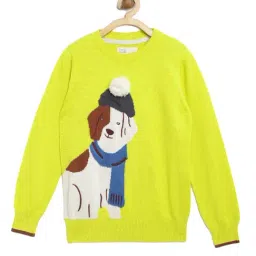 Cherry Crumble By Nitt Hyman Kids Yellow Printed Sweater-image-82