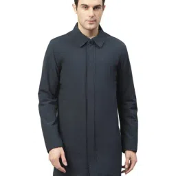 Lindbergh Navy Relaxed Fit Overcoat-image-17