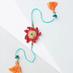 Fabindia Crochet Blue & Red Rakhi-picture-23