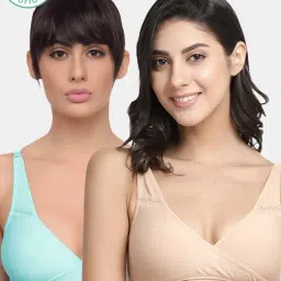 Inner Sense Multicolored Non Wired Non Padded Nursing Bra (Pack Of 2)-image-86
