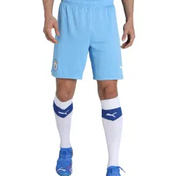 Puma Sky Blue Polyester Shorts-image-59
