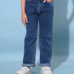 Crimsoune Club Kids Blue Solid Jeans-image-21