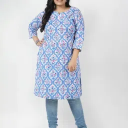 LASTINCH Blue Floral Kurta-picture-35