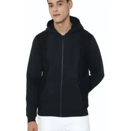 Allen Solly Dark Grey Cotton Regular Fit Hooded Sweatshirt-picture-43