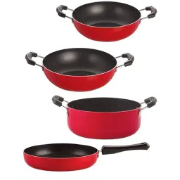 Nirlon Non-Stick Red Aluminium Kitchenware Cooking Utencil Combo Set of 4 Pieces-17