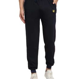 Vimal Jonney Navy Regular Fit Joggers-picture-0