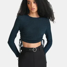 Kazo Blue Crop Top-image-26