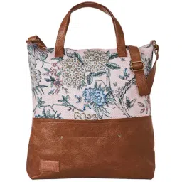 Mona B Pink Printed Large Tote Handbag-image-11