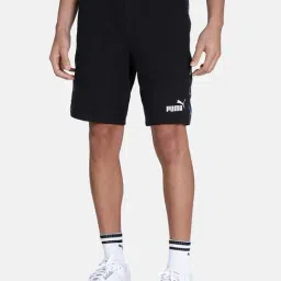 Puma Black Cotton Regular Fit Printed Shorts-picture-44